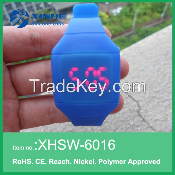 2015 Fashion Silicone Rubber Wristband LED Watch