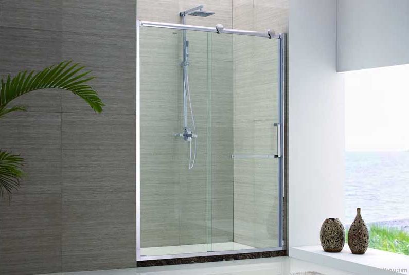 Stainless steel framing sliding shower door