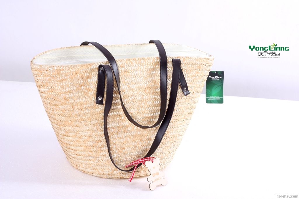 sell natural fashion wheat straw bag