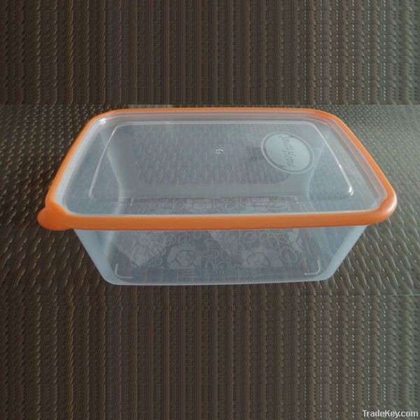 transparent food storage plastic box