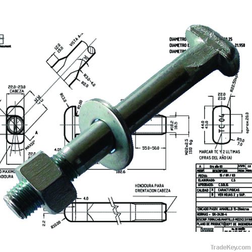 tension fish bolts and nuts used for railway