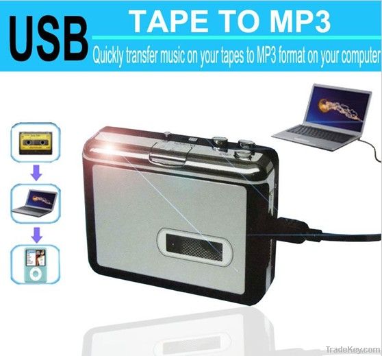 USB tape to MP3 PC converter cassette player
