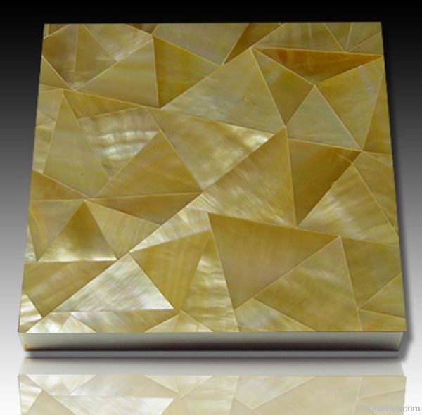 Natural yellow mother of pearl shell moaic tiles