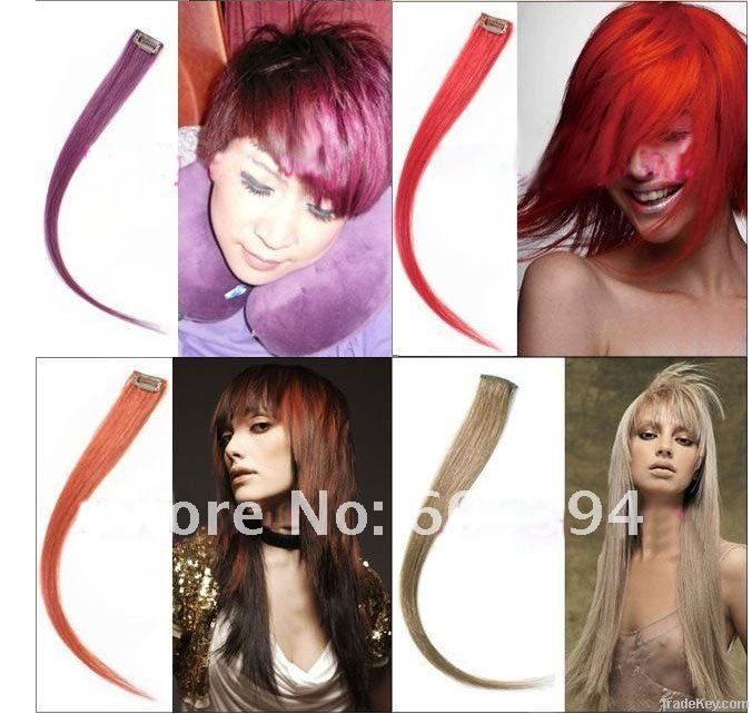 100% human single clip hair  extensions