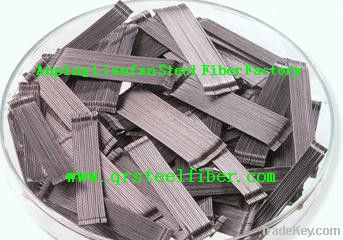 Glued steel fiber