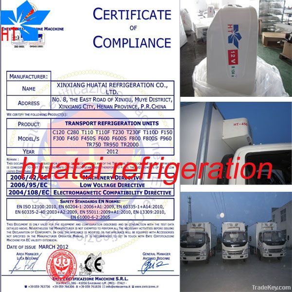 F450, truck refrigeration unit, transport refrigerator