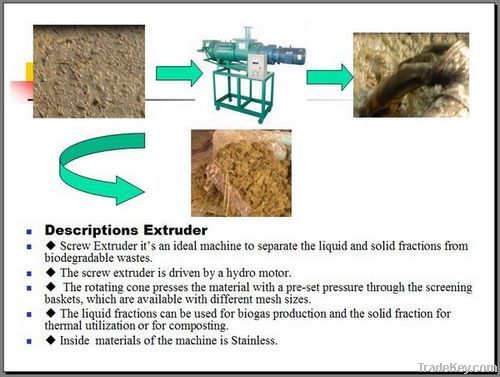 Fule Animal dung/manure/waste solid liquid extruder for fertilizer