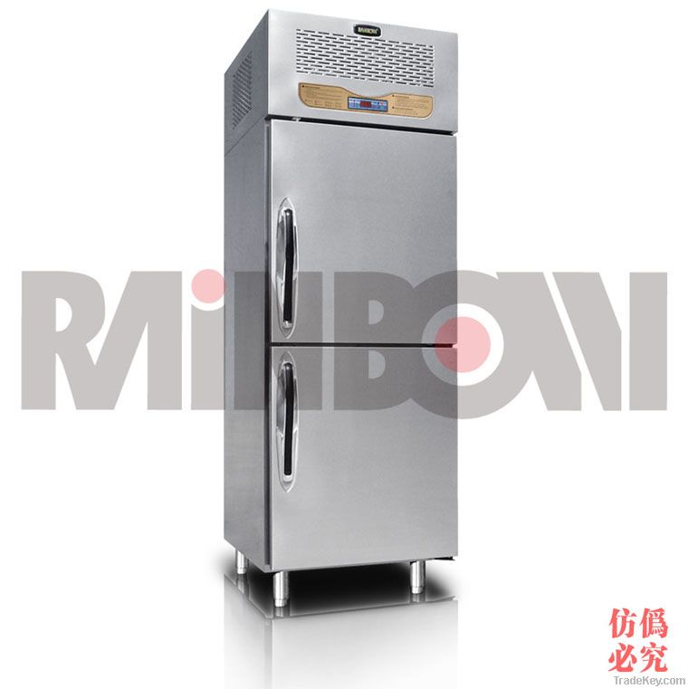 Stainless steel top freezer refrigerator