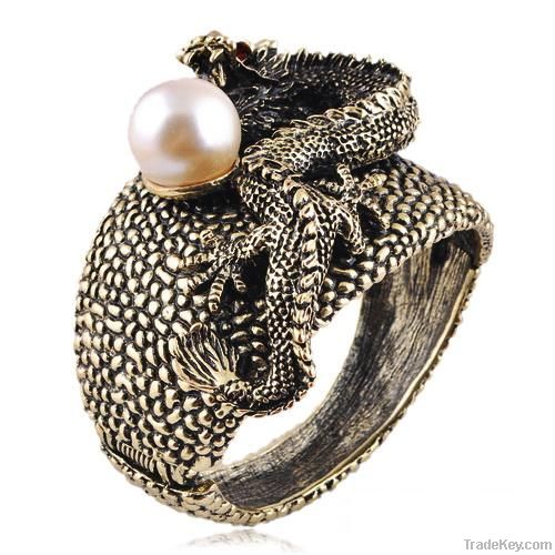 vintage bangle(Simulated Diamond-fashion jewelry-animal shape:dragon
