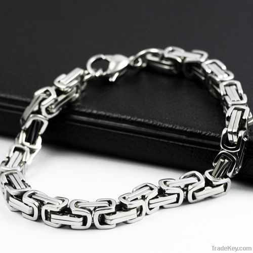 chic fancy simple design adjustable titanium chain bracelet