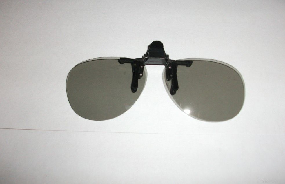 for glasses wear people use polarized clip on 3d glasses