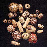 wooden beads with printing