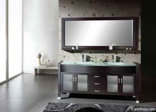 Modern Solid Oak Wood Bathroom Cabinet