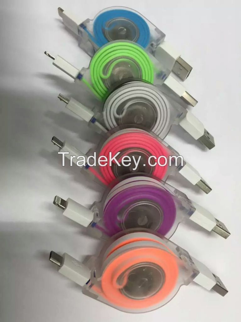 Color usb retractable cord Supplier and Exporter
