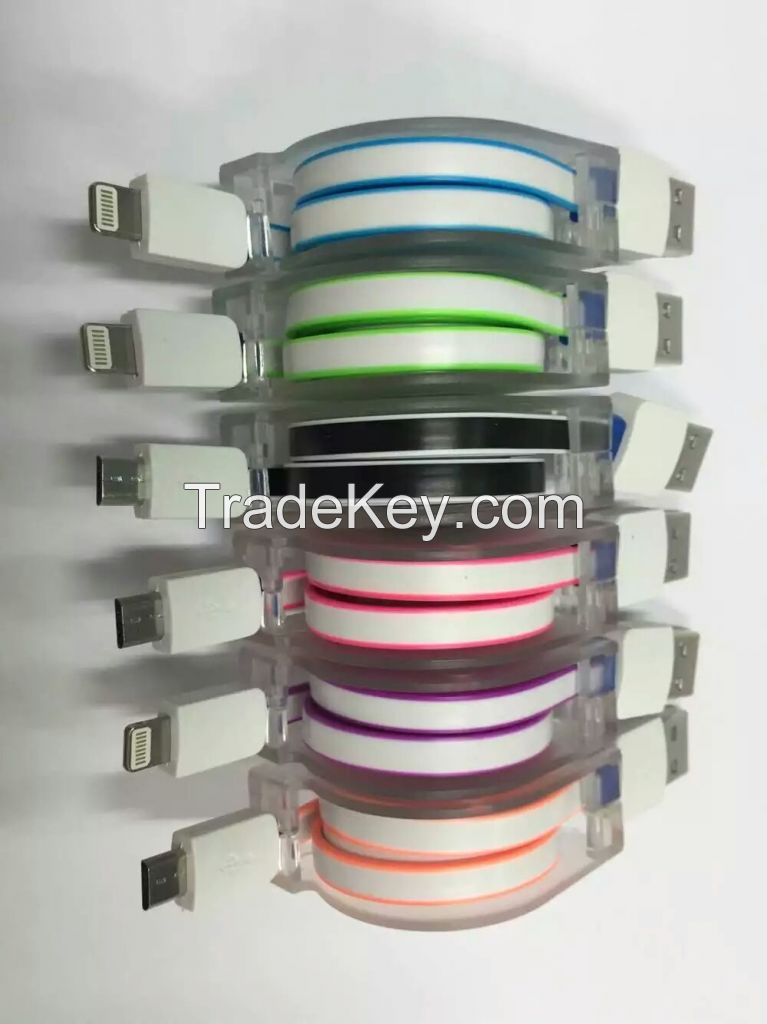 Color usb retractable cord Supplier and Exporter