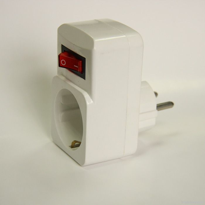 German changeover plug with switch