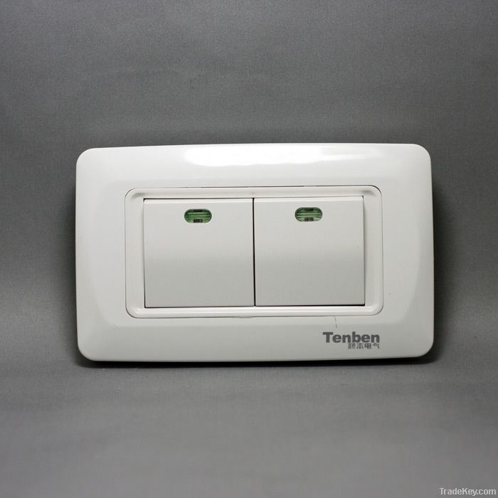 T11 Two Gang A Way Wall Switch & Sockets