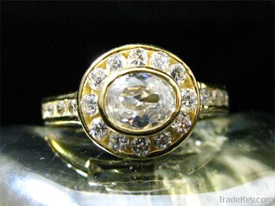 Oval Brilliant Cut Cz Ring 110