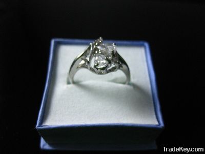 Amazing Blue Sapphire Tears Brilliant Ring 4244