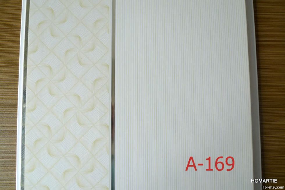 pvc panel  with  silver lines