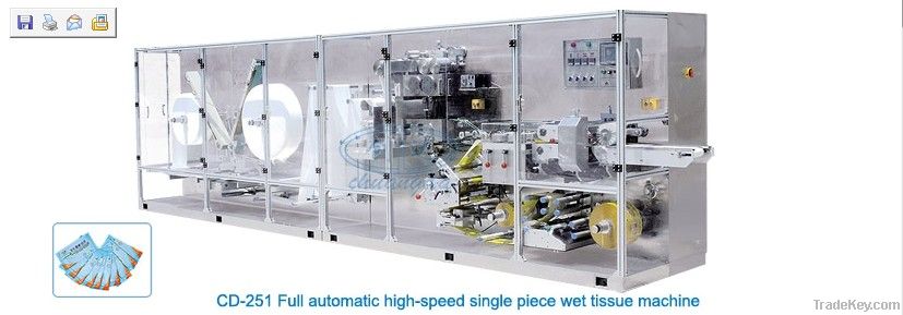 CD-251 Full automatic high-speed single piece wet tissue machine