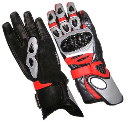 Leather Biker Gloves