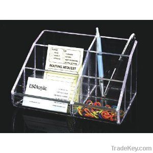 tabletop acrylic card box, acrylic pen holder