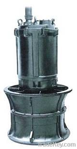 Submersible Axial flow pump for large volumes of water at low head.