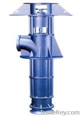 Vertical axial flow pump for large volumes of water at low head.