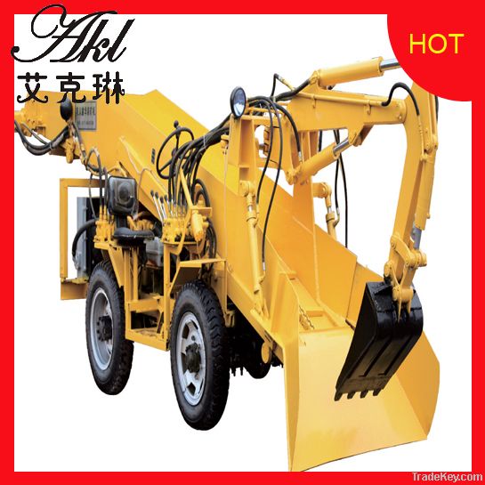 Two use of electricity and wood front loader and backhoe