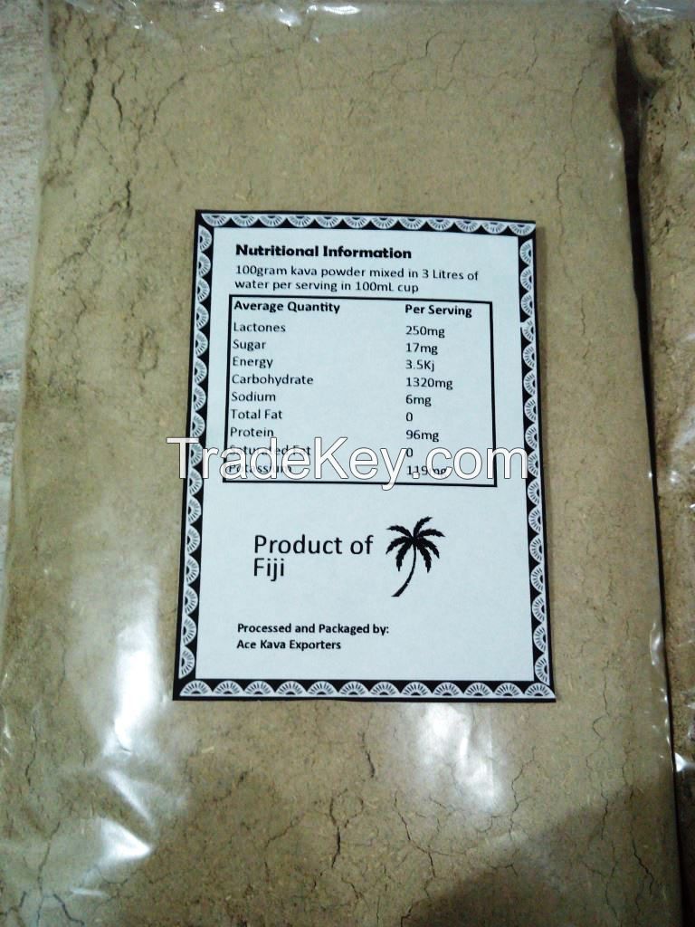 Pure Root Powder of Piper Methysticum (Kava Kava)