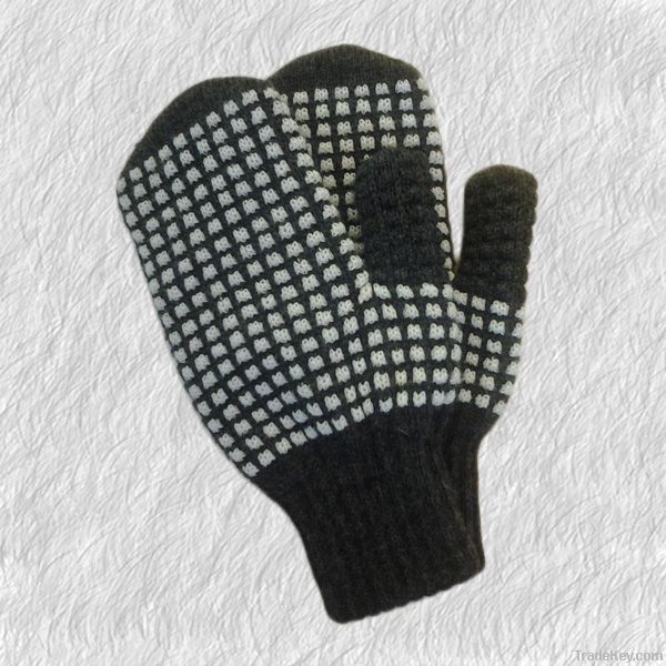 Wool double mittens
