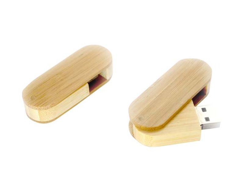 Swivel Wooden USB Flash Drive