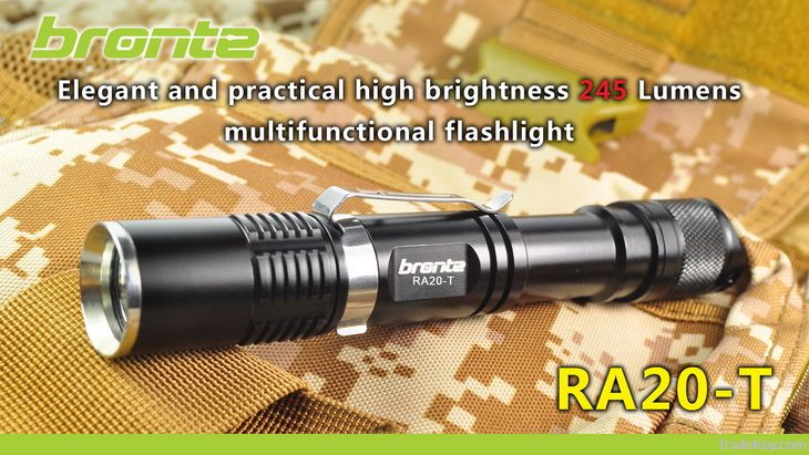 High power 245 lumen Cree led torch for outdoor use