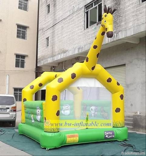 inflatable dinosaur castle/inflatable giraffe bouncy castle