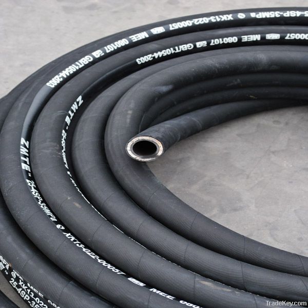 steel wire reinforced hydraulic rubber hose EN/SAE R12