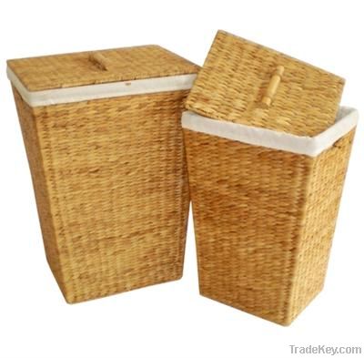 Set of 2 Water Hyacinth Laundry Hamper HL_LA0022