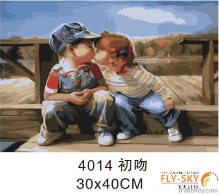 cartoon  oil painting by numbers kits for kids'gift