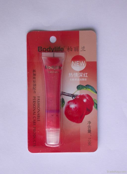 Moisturizing acid fruit deep red lip gloss