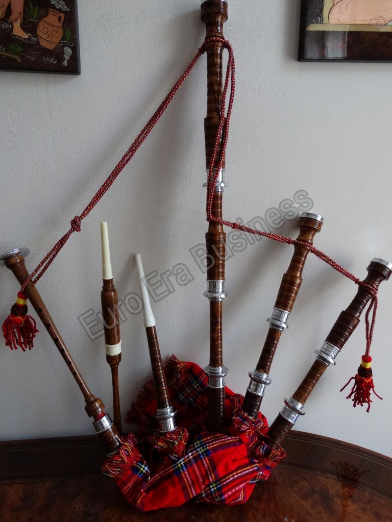 New Scottish Rosewood Bagpipe Full Size With Accessories