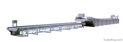 Pre-cooling of vegetable chosen production line