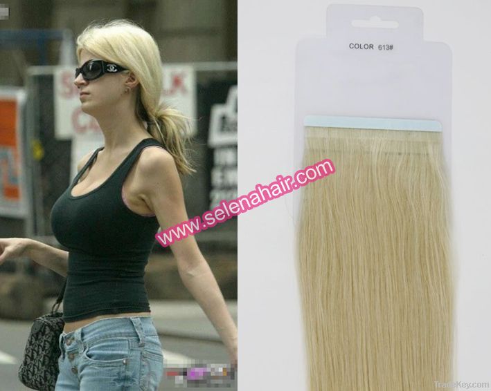 Latest pre-taped remy human hair extensions