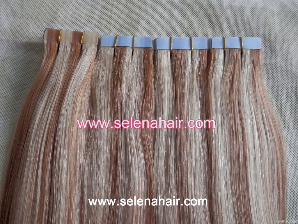 Virgin remy pre-taped remy hair extensions