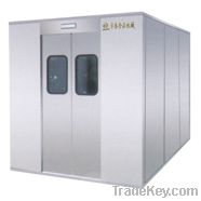 Inductive cleanroom air shower