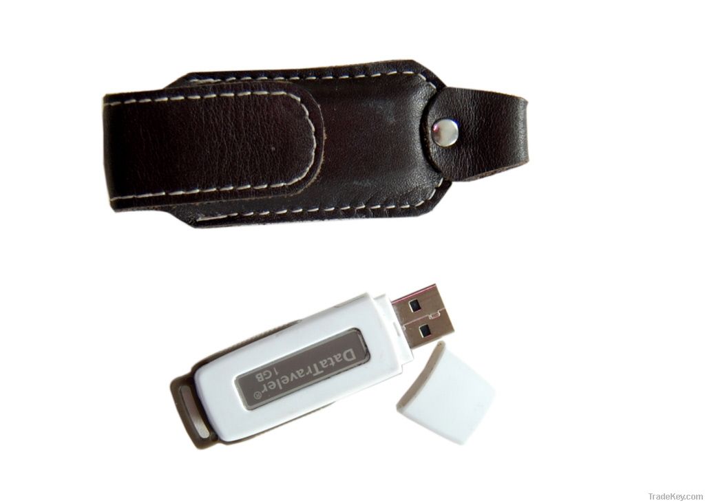 Cow Leather Cover For Portable Device (USB)