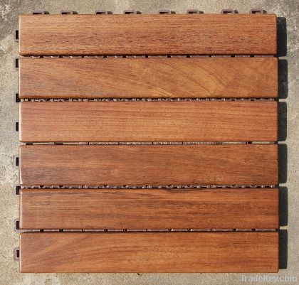 Straight Wooden Tile in Pyinkado wood