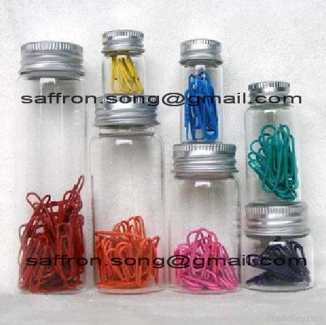 Glass bottle with screw aluminum cap