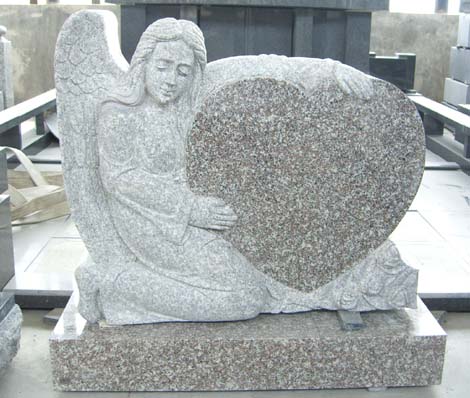 Red Granite Tombstone Sculptures