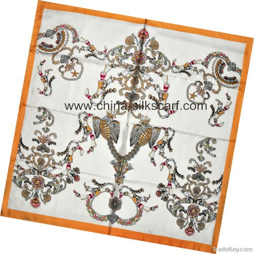 2012 Fashion Print Silk Twill Handkerchief