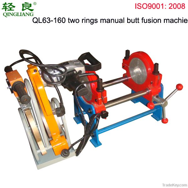 160 manual two rings operated butt fusion welding machine